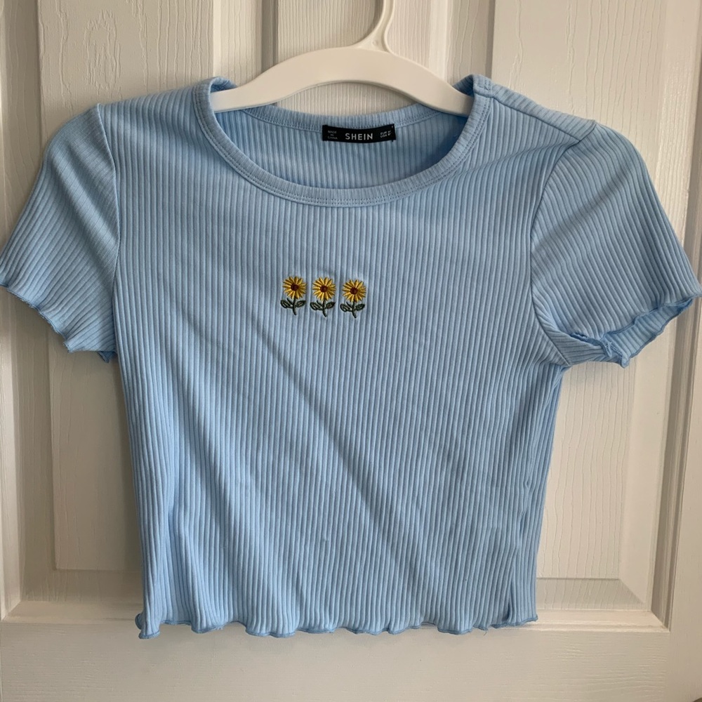 Shein Sunflower Crop Top